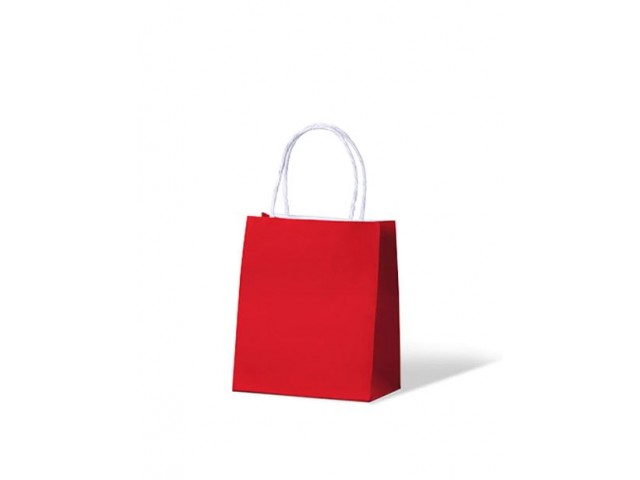 X-Small RED Twist Handle Paper Gift Bags Bundle/10