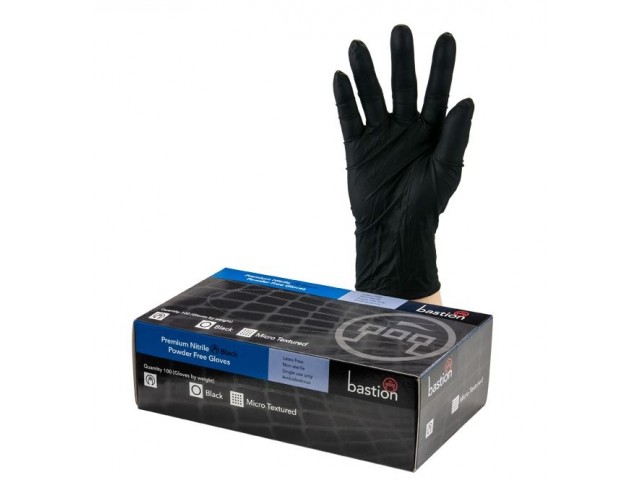 Bastion Prem Black Nitrile Glove Large Pf Box100 › Packaging Products 5887