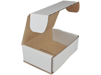 X-Small (A) WHITE Hinged Lid Cardboard Gift Box (Print Option Available) 