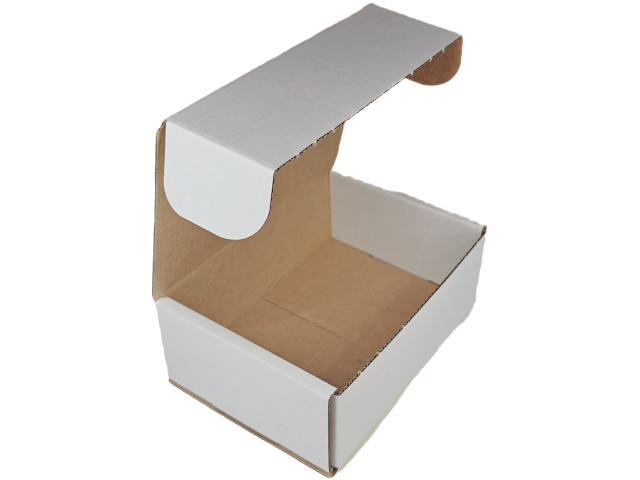 Small (B) WHITE Hinged Lid Cardboard Box  