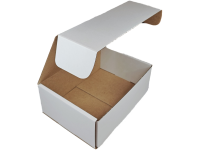 Medium (E) WHITE Hinged Lid Cardboard Box (Print Option Available) 