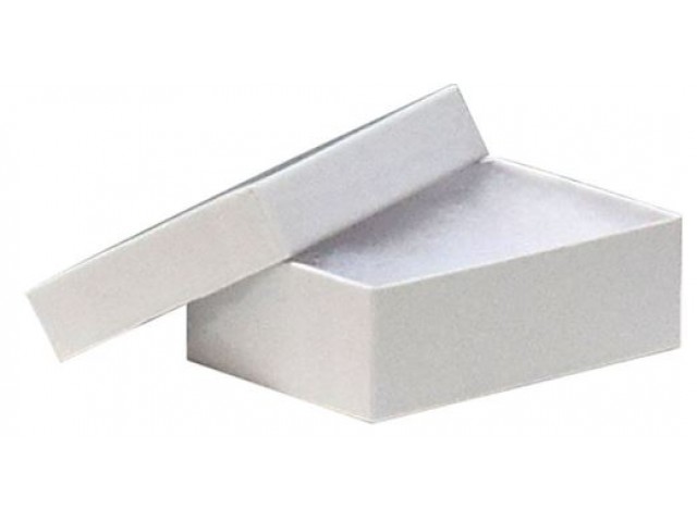 X-Small White Cotton Filled Jewellery Boxes (Carton/100)