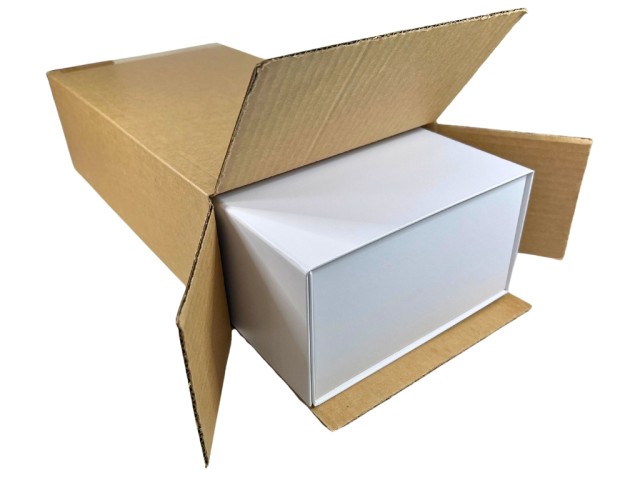 Cardboard Shipper for Double Wine Magnetic Close Gift Box