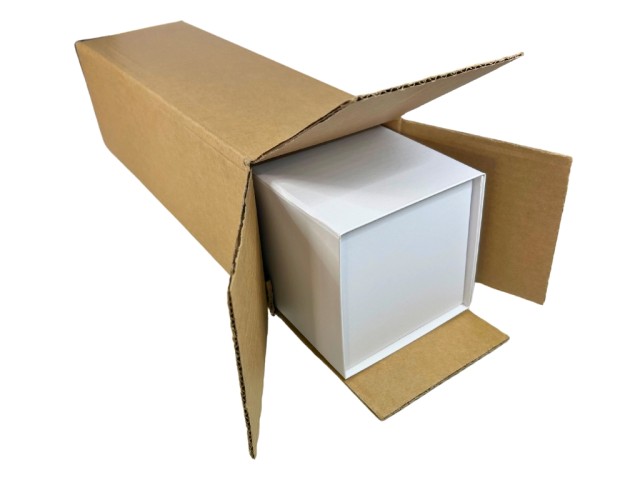 Cardboard Shipper for Single Wine Magnetic Close Gift Box