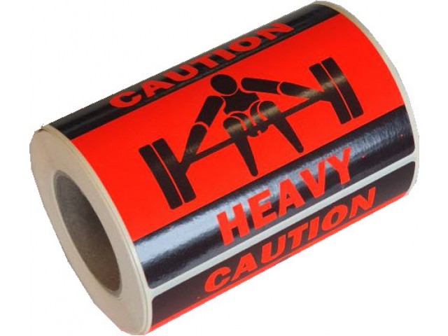 Caution Heavy - Shipping Labels Roll/250