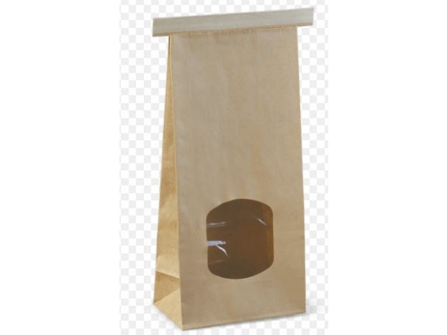 Medium Tin Tie Coffee Bag with Window (Carton 400) 