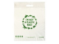 Compostable MEDIUM Retail Bag with punched handle Pack/50