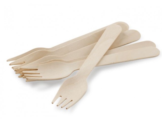 Wooden (Sustainable) Cutlery (Packs/100) - Fork