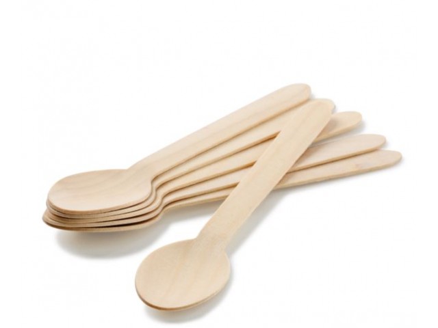 Wooden (Sustainable) Cutlery (Packs/100) - Spoon