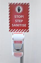Foot operated sanitising unit 4