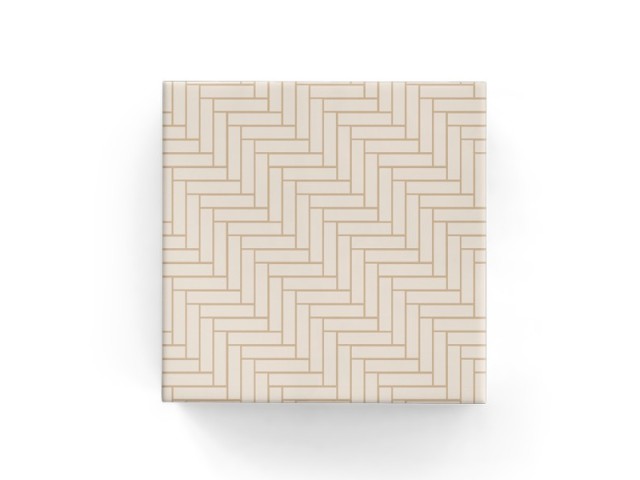 Gift Wrap White Basket Weave On Kraft