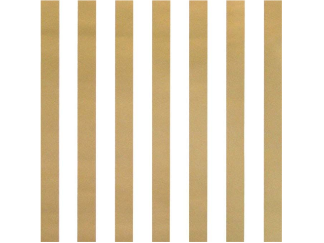 Gift Wrap Metallic Gold/White Stripe