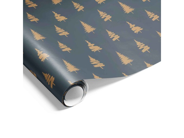 Gift Wrap Ink Tree Matt Camel Charcoal