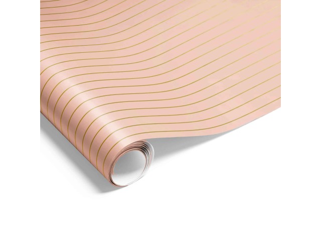 Gift Wrap Pinstripe Apricot Gold