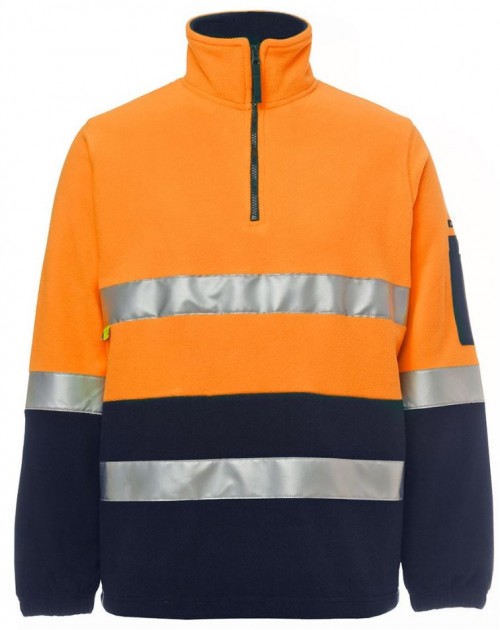 Hi Vis Polar Fleece (Orange/Navy) Half Zip - Night & Day › Packaging ...