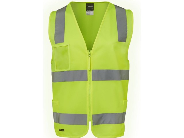 Hi Vis Safety Vest (Zip) Day & Night - LIME