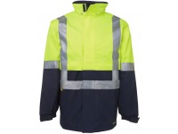 Hi Vis Waterproof Jacket (Lime/Navy) Day & Night