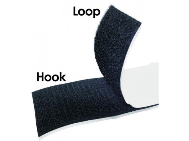 Texilon 'Loop' Strip Black 50mm x 25m Roll
