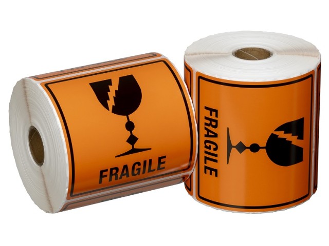 "Fragile" Shipping Label 500/Roll