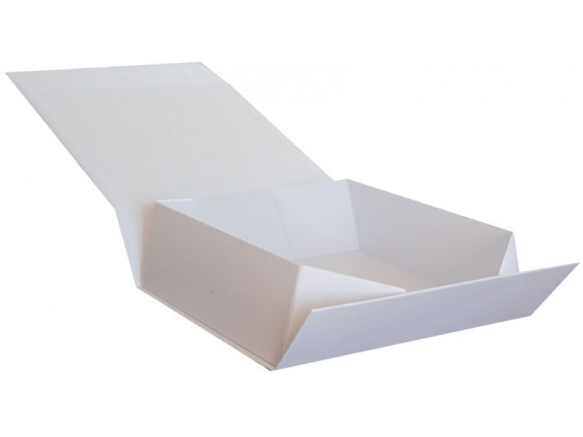 Magnetic Close Gift Box Large (Rectangular) WHITE