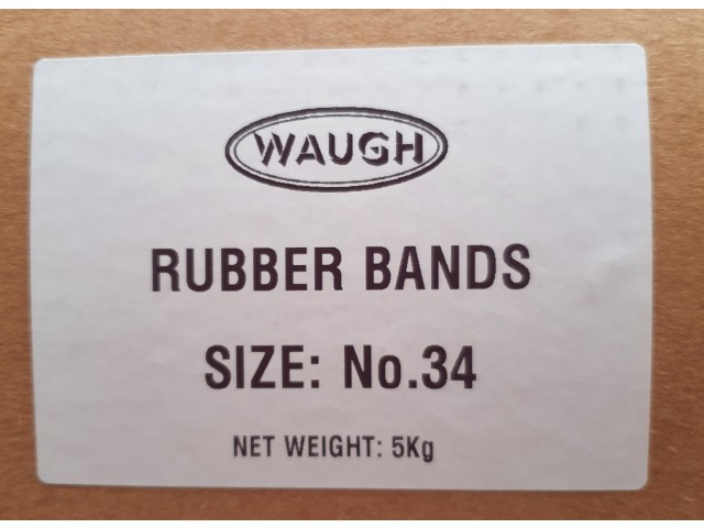 No 34 Rubber Bands (5KG Box)