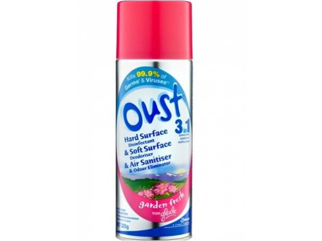 OUST 3-in-1 Surface and Air Disinfectant Spray (Garden Fresh) 325G