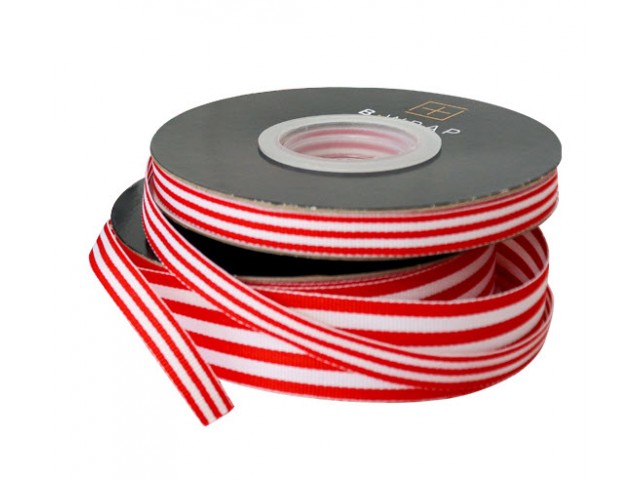 Red + White Striped Ribbon