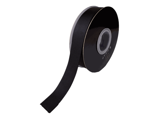 Ribbon Grosgrain 22mm x 30m Black