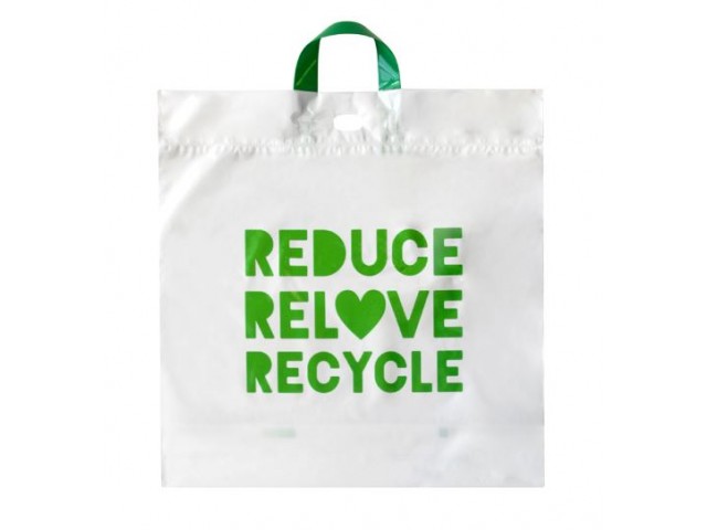 Large Recycled & Reusable Plastic Bag (Compliant) Pack/100