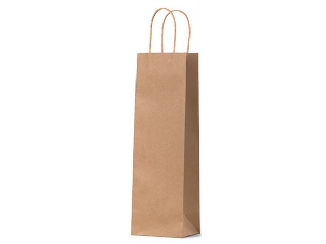 Brown Kraft Single Wine Carry Bag