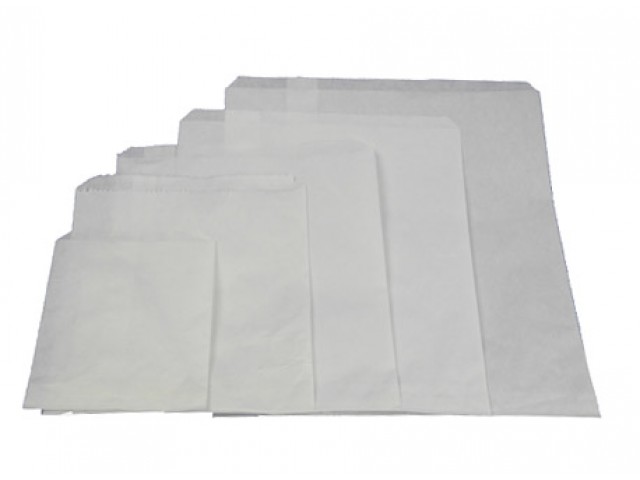 No 3 Flat White Paper Bag Pack/500