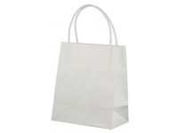 X-Small WHITE Twist Handle Paper Gift Bags Bundle/10