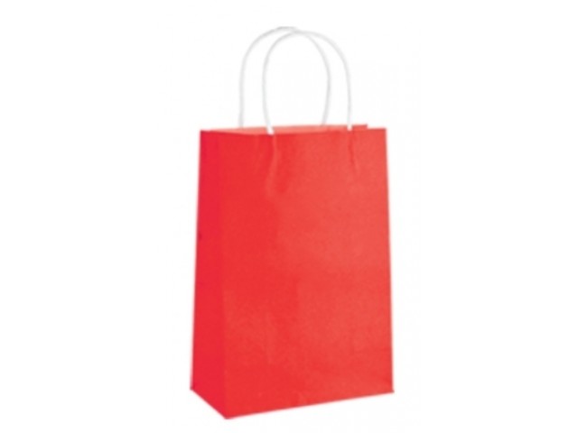 Small RED Twist Handle Paper Gift Bags Bundle/10