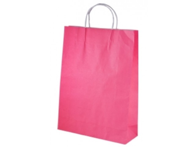 Twist Handle Paper Bag PINK Carton/250