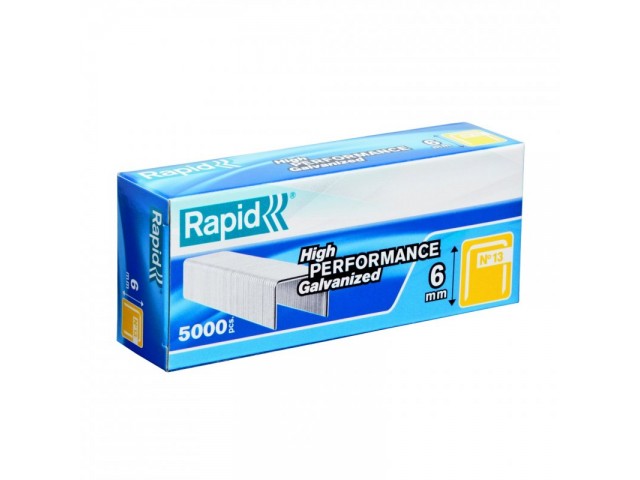 Rapid 13 Series Fine Wire Staples 6mm (Box/5000)